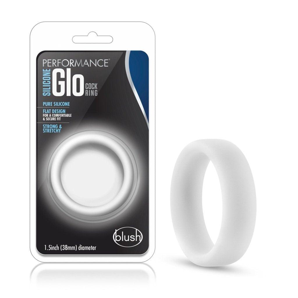 Performance Silicone Glo Cock Ring White Glow - Naughty by Nature Adult Store