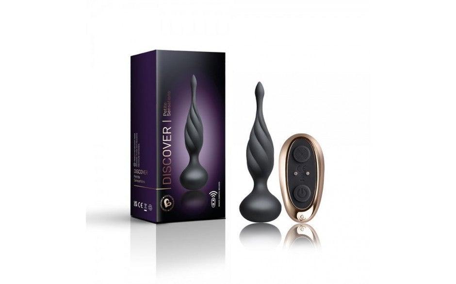 Petite Sensation Discover Butt Plug w Remote Black - Naughty by Nature Adult Store