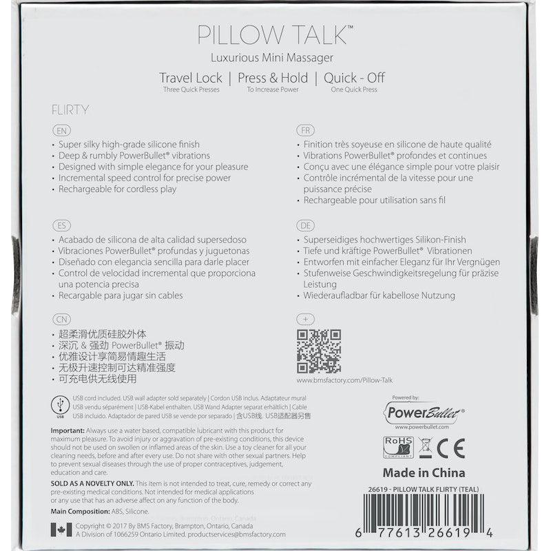 Pillow Talk Flirty Teal - Adult Toys