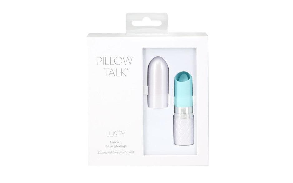 Pillow Talk Lusty Flickering Massager Teal - Adult Toys