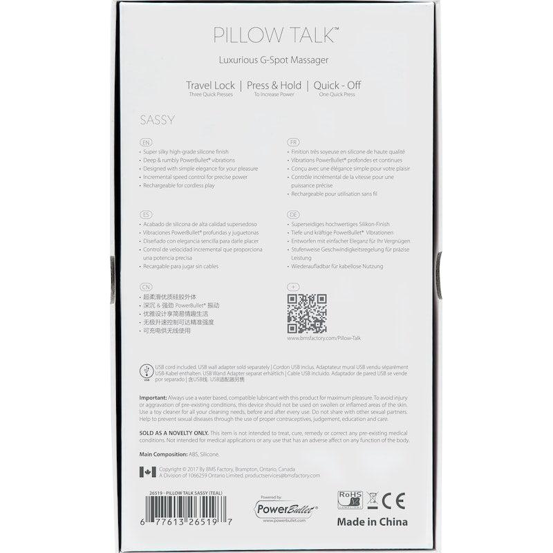 Pillow Talk Sassy Teal - Adult Toys