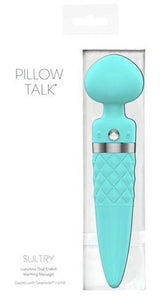 Pillow Talk Sultry Warming G - Spot Massager with Rotating Shaft – Teal - Adult Toys