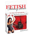 Pipedream Beginner's Furry Cuffs – Red Faux Fur Locking Handcuffs - BONDAGE - TOYS