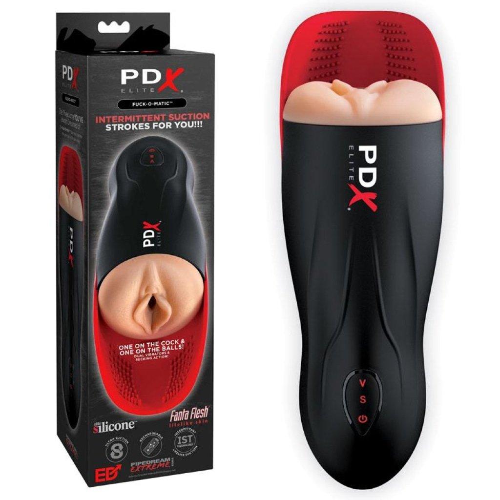 Pipedream Elite Fuck - O - Matic USB Rechargeable Sucking Masturbator - MASTURBATORS