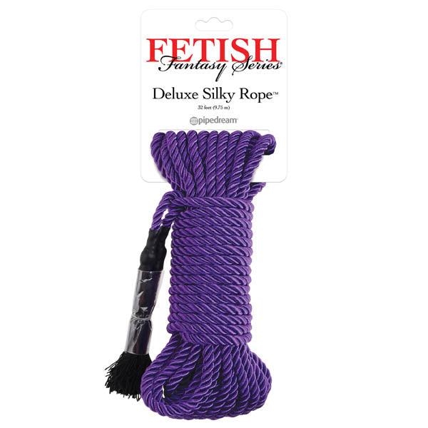 Pipedream Fetish Fantasy Deluxe Silky Rope – Purple Shibari Bondage Rope - BONDAGE - TOYS