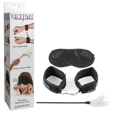 Pipedream Sensual Seduction Bondage Kit - 3 Piece Set with Feather Tickler - BONDAGE - TOYS