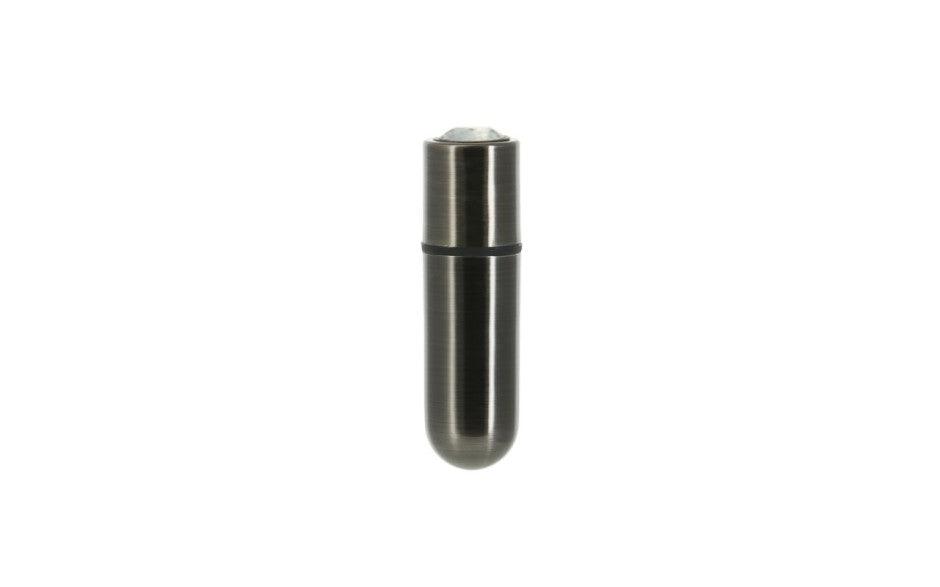 Power Bullet First Class 6cm Rechargeable w Crystal Gun Metal - Naughty by Nature Adult Store