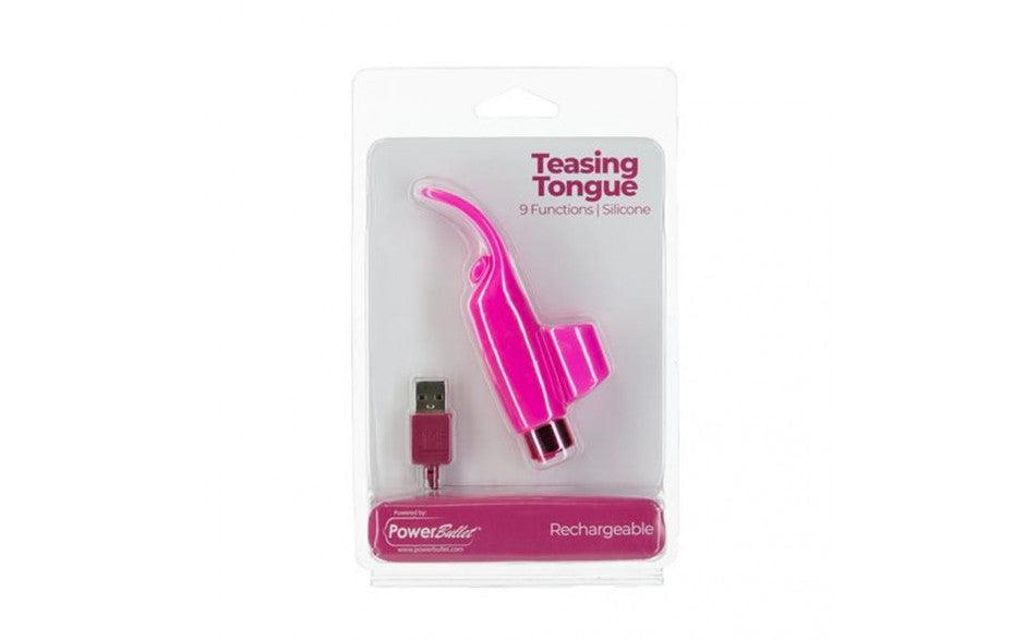 Power Bullet Teasing Tongue w Rechargeable Bullet Pink - Naughty by Nature Adult Store