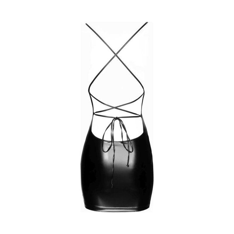 Power Wetlook Mini Dress w Lace Up Back - Lingerie