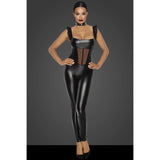 Power Wetlook Overall w Tulle Panel - Naughty by Nature Adult Store