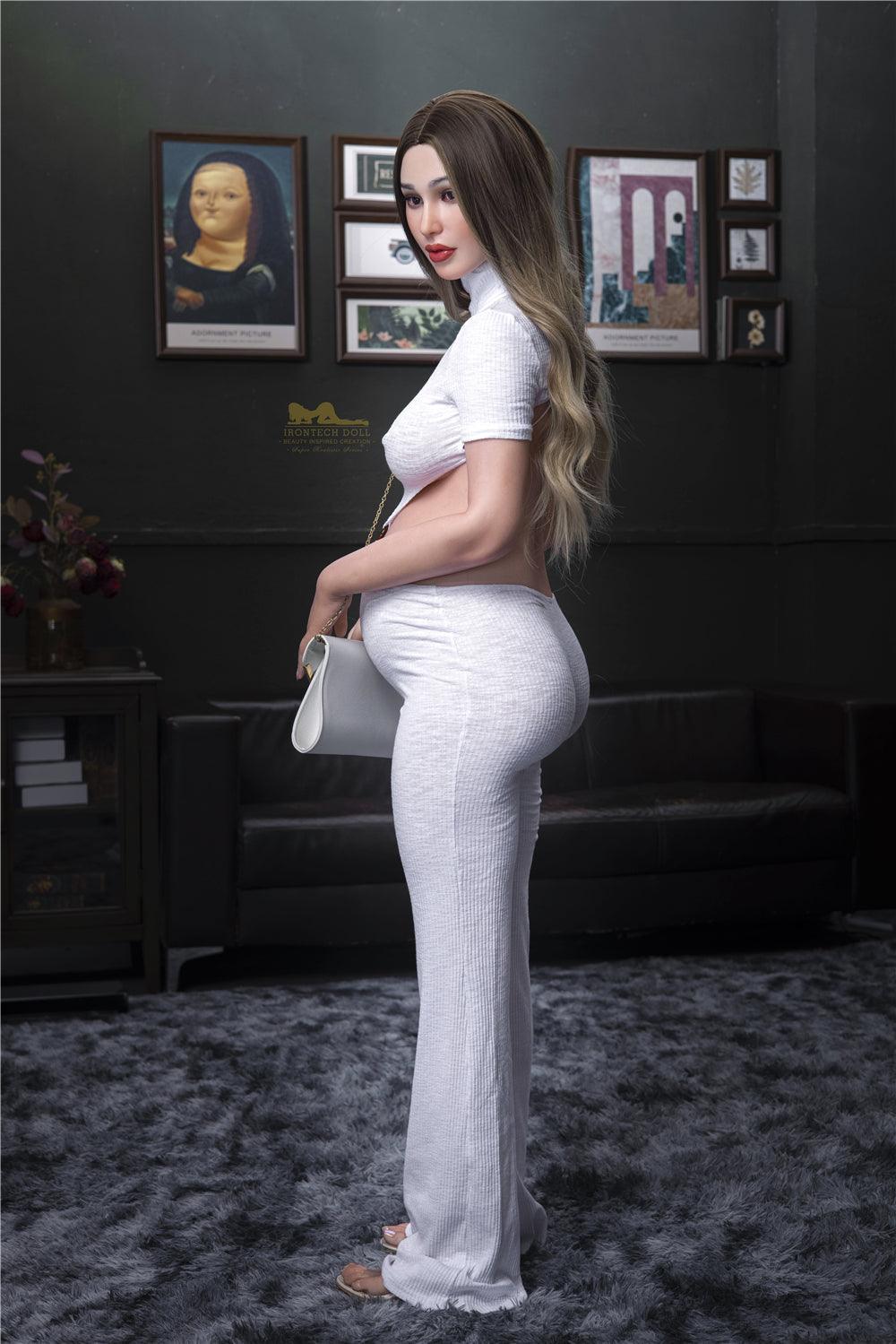 Pregnant Pearl E Cup Silicone Irontech Sex Doll 158cm Realistic Full Body Doll for Immersive Pleasure Experience - sex doll