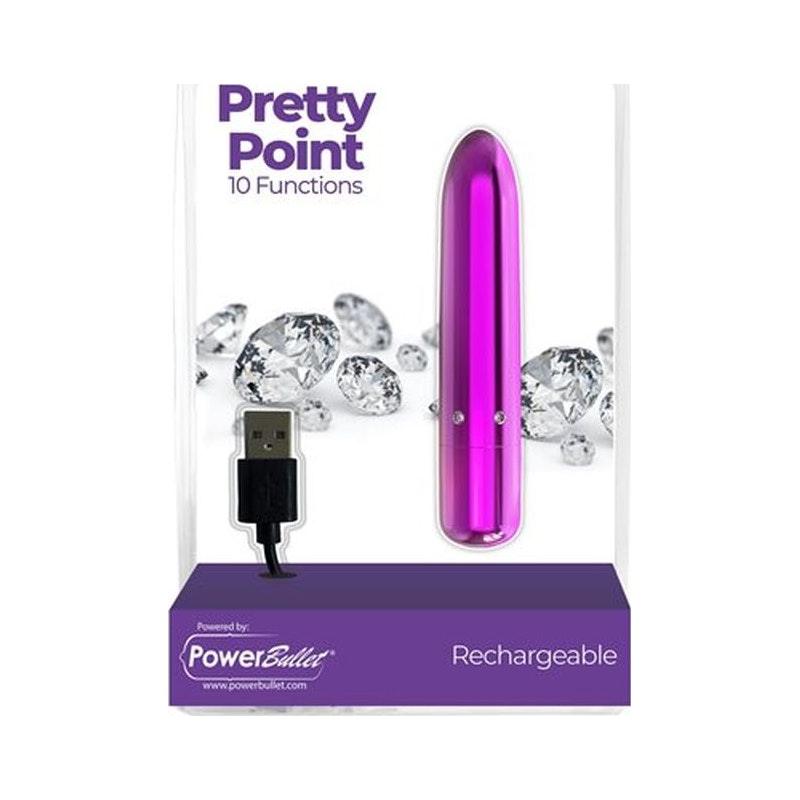 Pretty Point 4in Power Bullet Purple - Naughty by Nature Adult Store