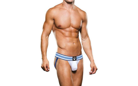 Prowler Jock White/Blue - Naughty by Nature Adult Store