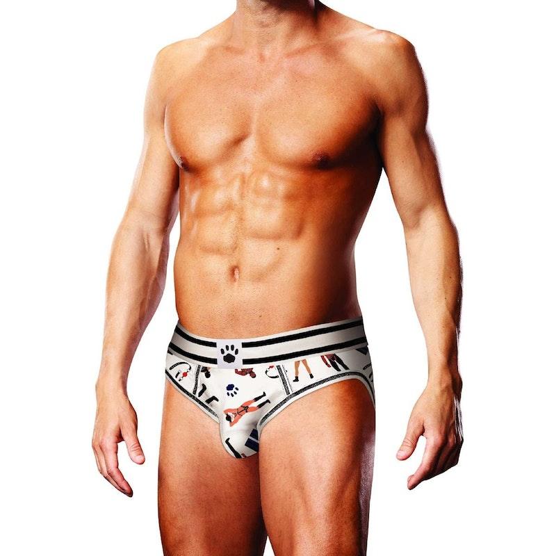Prowler Leather Pride Open Brief - Lingerie