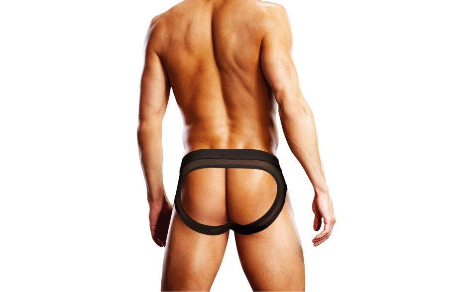 Prowler Mesh Open Back Brief Black - Naughty by Nature Adult Store