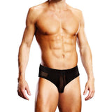 Prowler Mesh Open Back Brief Black - Lingerie