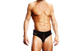 Prowler Mesh Open Back Brief Black - Lingerie
