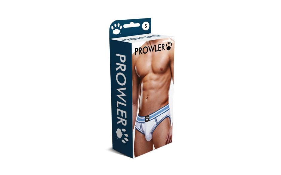 Prowler Open Back Brief White/Blue - Lingerie