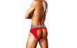Prowler Open Back Brief White/Red - Lingerie