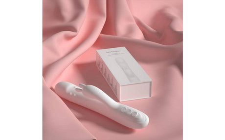 Rabbit Pro Thrusting Vibrator White - Adult Toys