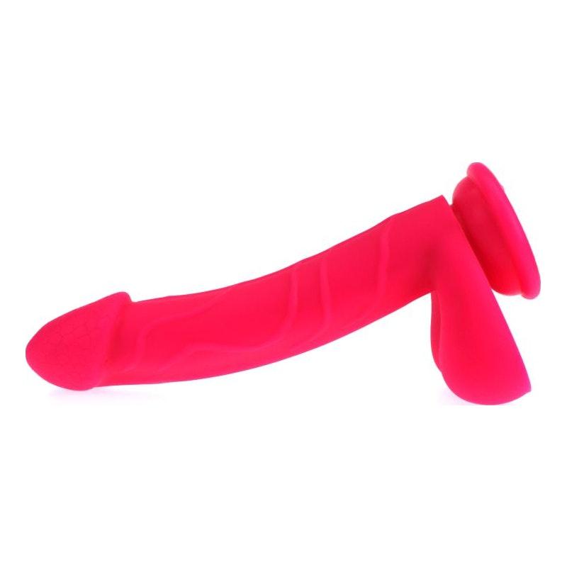 Realistic Cock w Balls Pink - Adult Toys