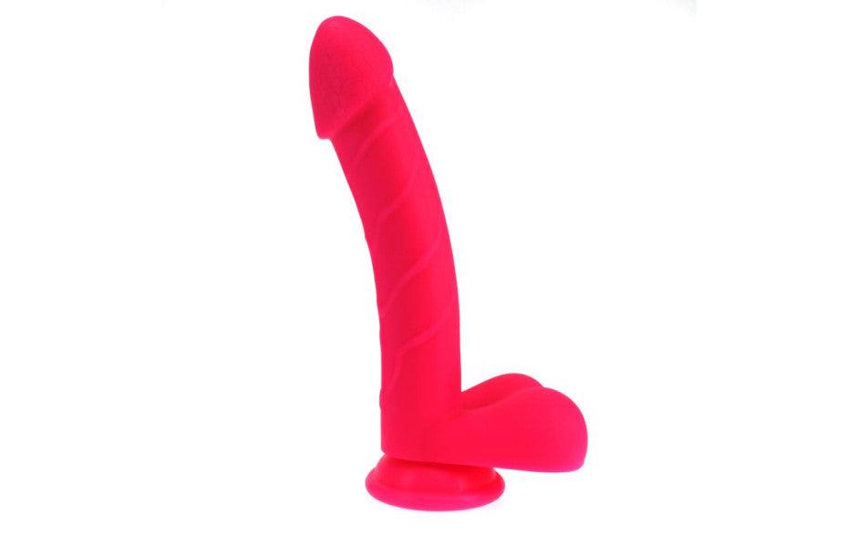 Realistic Cock w Balls Pink - Adult Toys