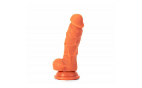 Realistic Dildo Veined Shaft w Balls Flesh - Adult Toys