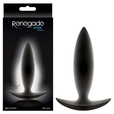 Renegade - Spades - Black 10 cm (4'') Small Butt Plug - Naughty by Nature Adult Store