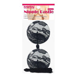 Reusable Black Lace Round Tassel Nipple Pasties - Naughty by Nature Adult Store