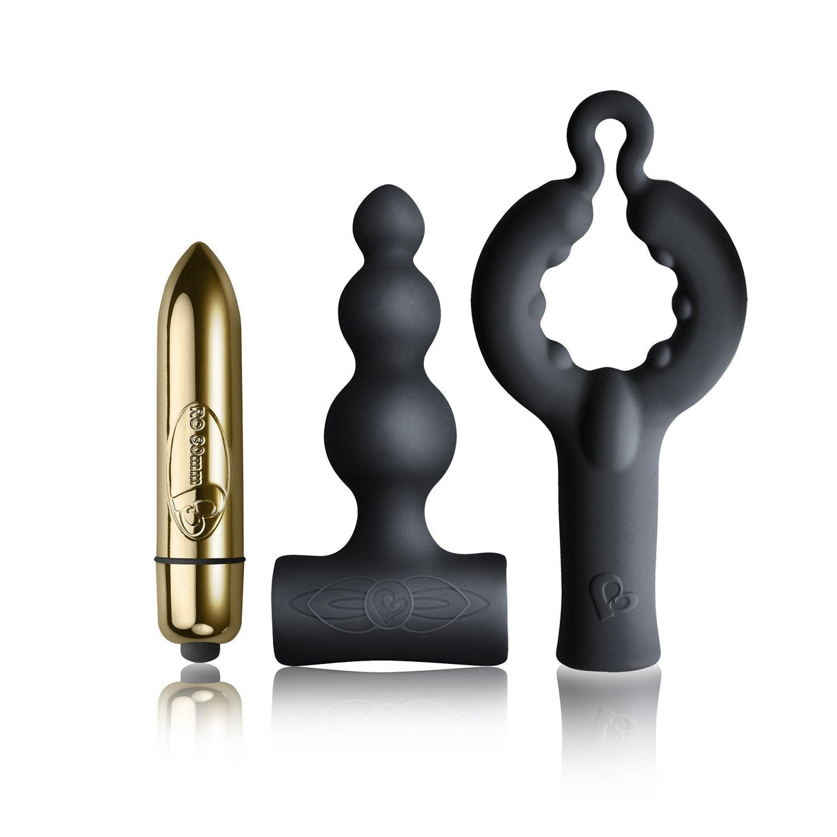 Rocks Off Silhouette Be Mine Set – 3 - Piece Silicone Vibrator Kit - Adult Toys