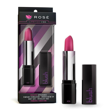 Rose Lipstick Vibe Black - Adult Toys