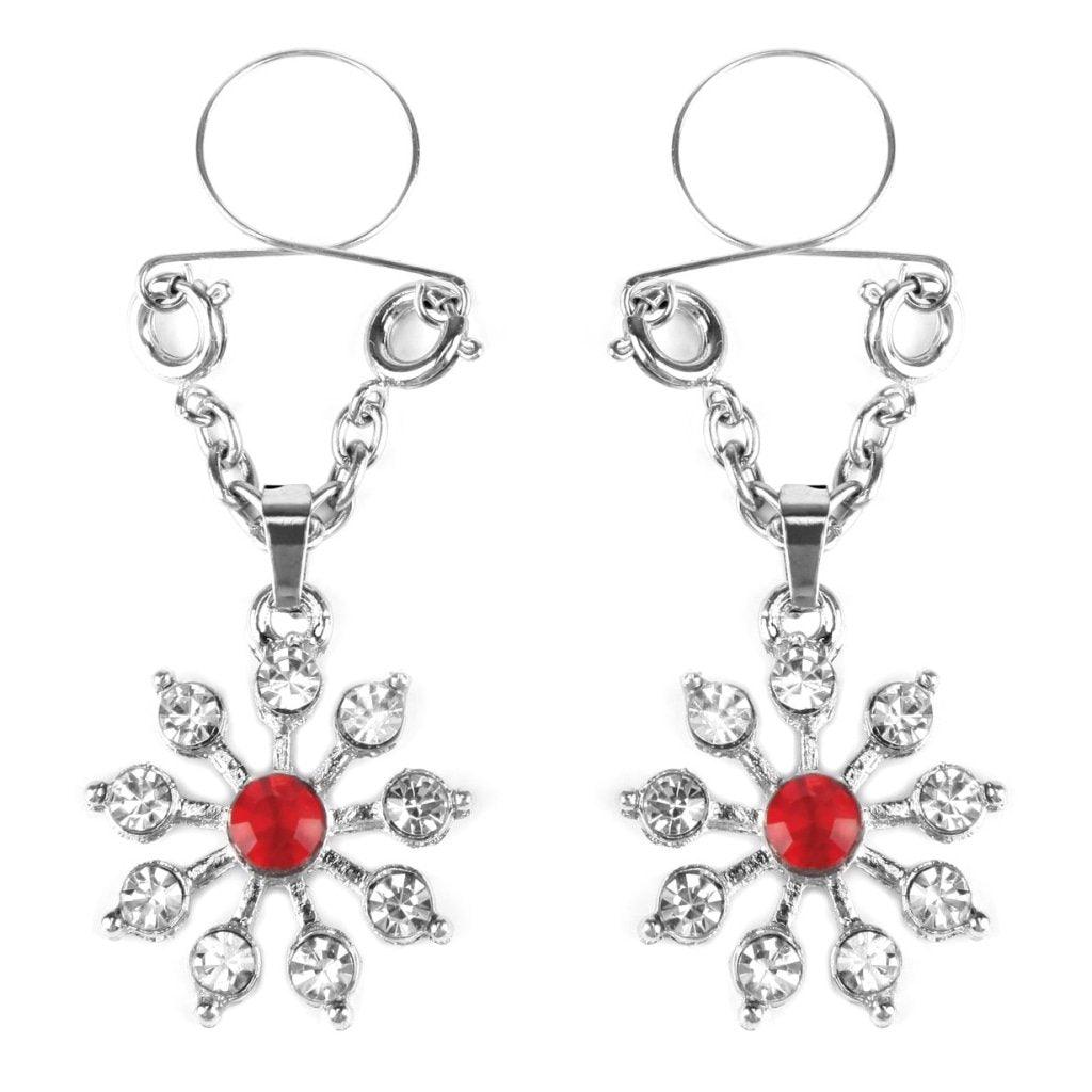 Ruby and Diamond Star Nipple Jewellery - Lingerie