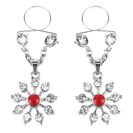 Ruby and Diamond Star Nipple Jewellery - Lingerie