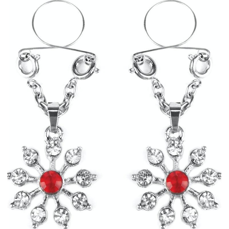Ruby and Diamond Star Nipple Jewellery - Lingerie