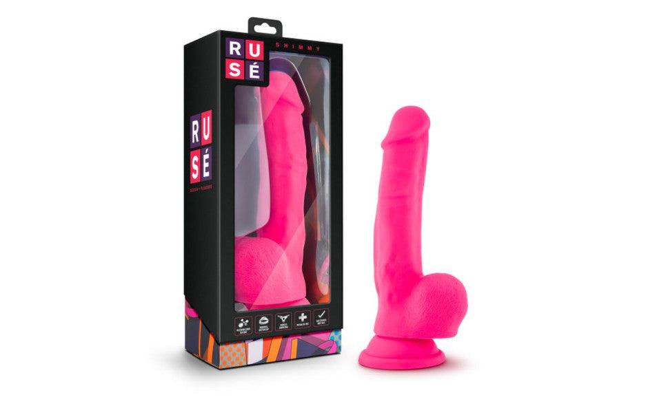 Ruse Shimmy Hot Pink Dong - Adult Toys