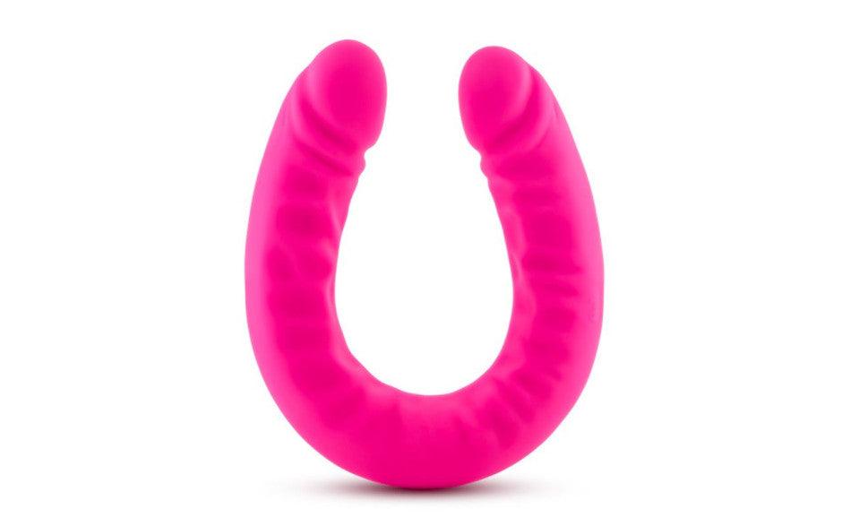 Ruse Silicone Slim 18in Hot Pink Double Dong - Adult Toys