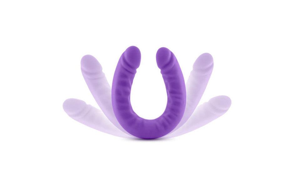 Ruse Silicone Slim 18in Purple Double Dong - Adult Toys