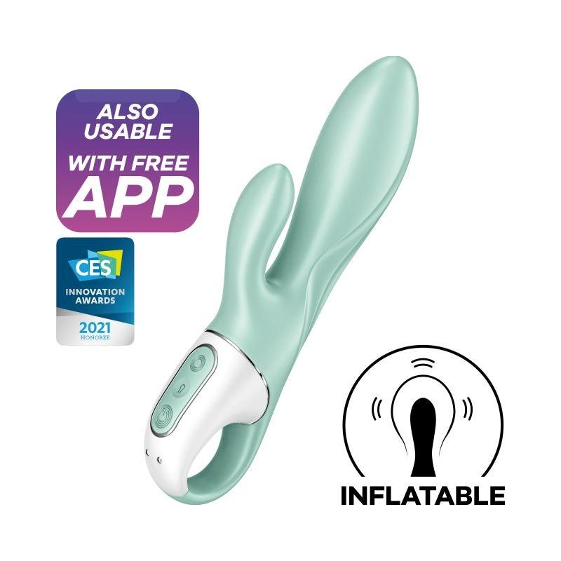 Satisfyer Air Pump Bunny 5+ Mint - Naughty by Nature Adult Store