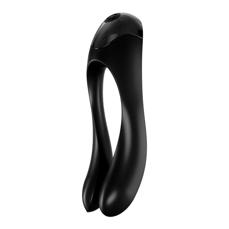 Satisfyer Candy Cane Finger Vibe Black - Naughty by Nature Adult Store