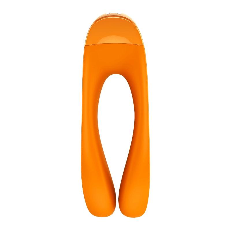 Satisfyer Candy Cane Finger Vibe Orange - Naughty by Nature Adult Store