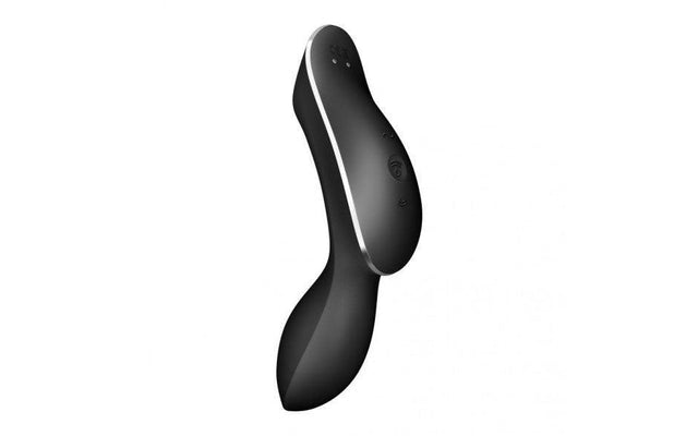 Satisfyer Curvy Trinity 2 Insertable Air Pulse Vibrator Black - Naughty by Nature Adult Store