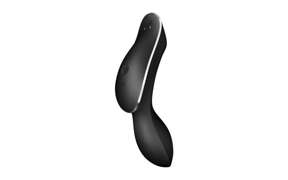 Satisfyer Curvy Trinity 2 Insertable Air Pulse Vibrator Black - Naughty by Nature Adult Store