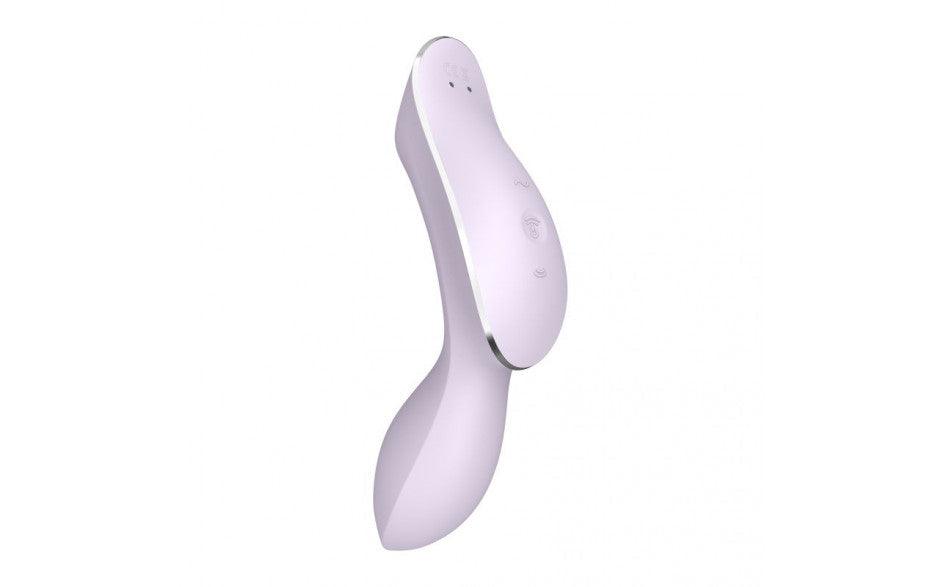 Satisfyer Curvy Trinity 2 Insertable Air Pulse Vibrator Violet - Naughty by Nature Adult Store