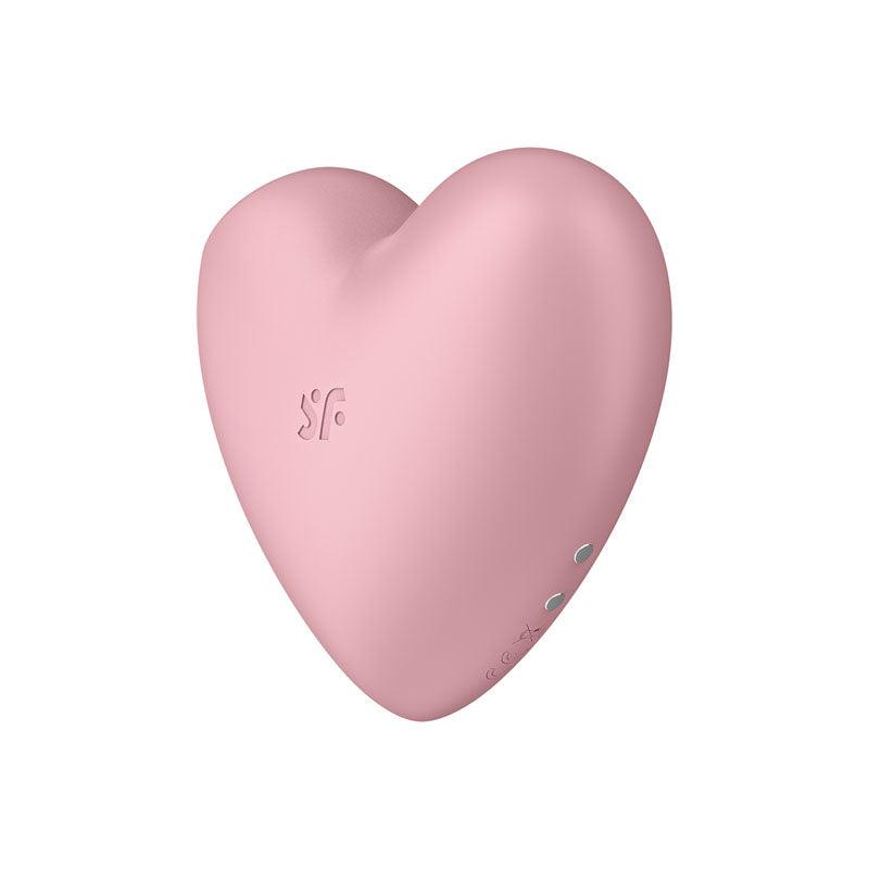 Satisfyer Cutie Heart - Light Red - Light Red USB Rechargeable Air Pulsation Stimulator with - Naughty by Nature Adult Store