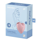 Satisfyer Cutie Heart - Light Red - Light Red USB Rechargeable Air Pulsation Stimulator with - Naughty by Nature Adult Store