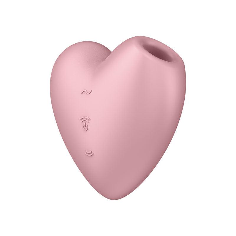 Satisfyer Cutie Heart - Light Red - Light Red USB Rechargeable Air Pulsation Stimulator with - STIMULATORS - PREMIUM