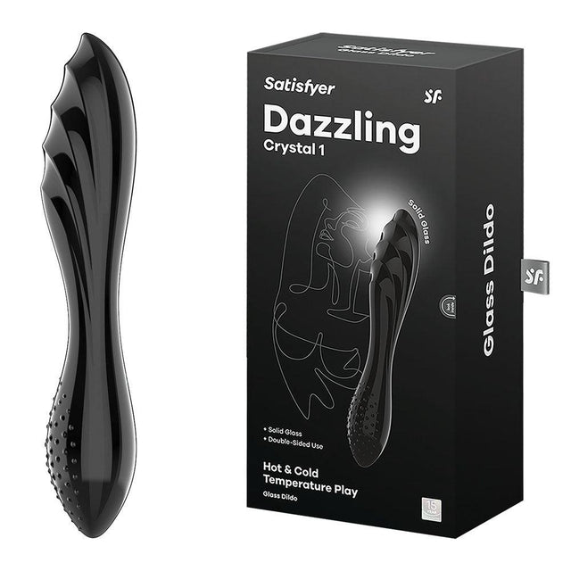 Satisfyer Dazzling Crystal 1 - Black - Naughty by Nature Adult Store