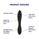 Satisfyer Dazzling Crystal 1 - Black - Naughty by Nature Adult Store