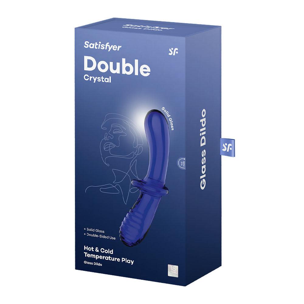 Satisfyer Double Crystal - Blue - GLASS TOYS - PREMIUM