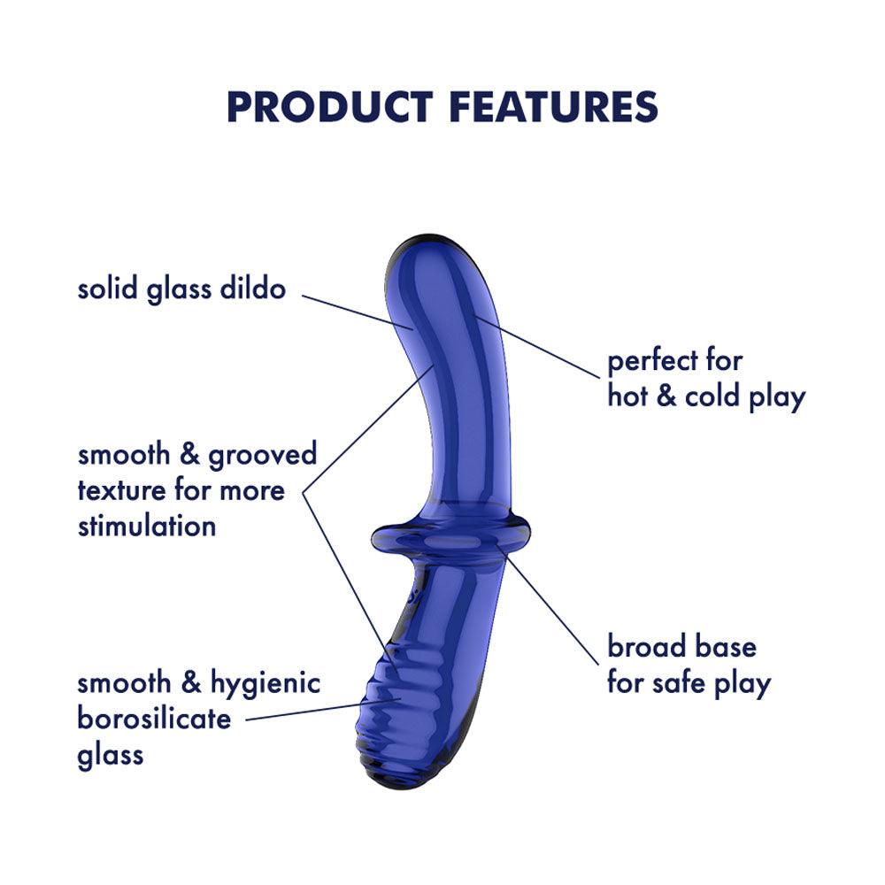 Satisfyer Double Crystal - Blue - Naughty by Nature Adult Store